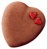 Пирожное  "Сердечко шоколадно-вишневое"